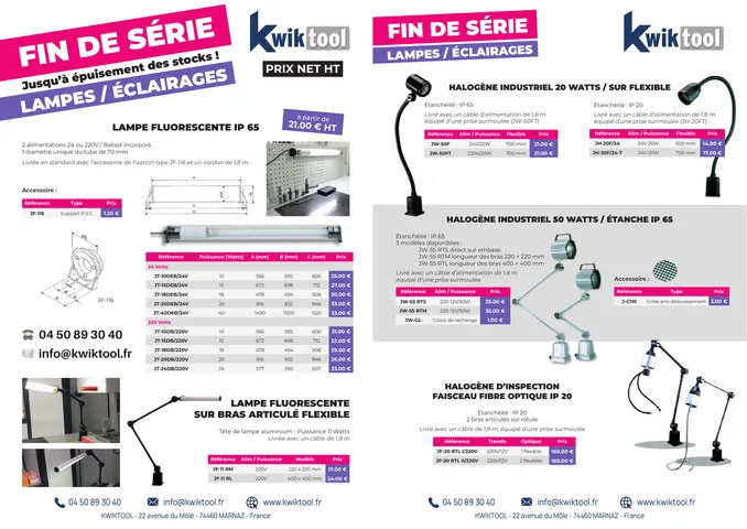 Aperçu de la promotion Fin de série lampes